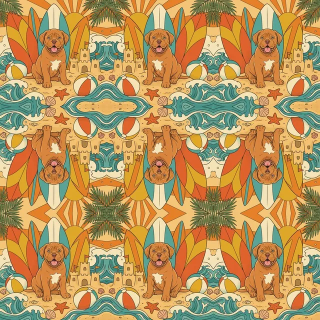 Close-up of the mirror block pattern