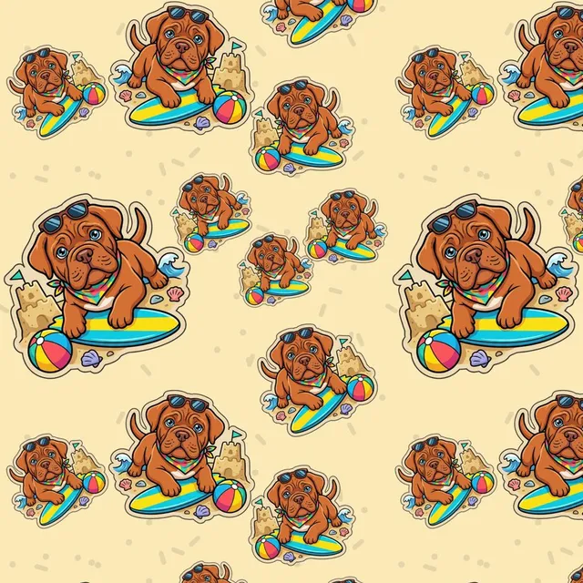 Close-up of the tossed print pattern